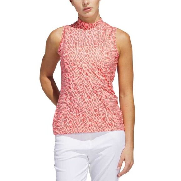 adidas Tops - NWT Adidas Womens Size L Color Pure Ruby Ultimate365 Golf Top Sleeveless Mock